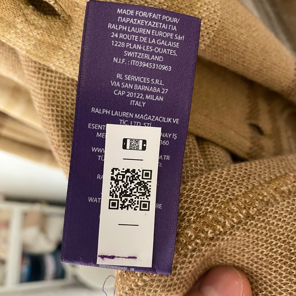 Ralph Lauren Purple Label Plaid Knit Cashmere Overshirt Mens XXL Tan Brown NWOT - Picture 6 of 9